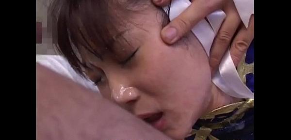  Chun-Li Cosplay Japanese Babe groped in huge bukkake gangbang